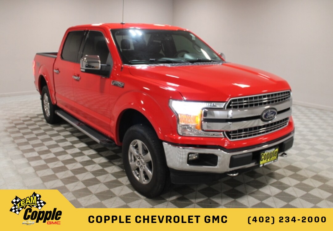 Red 2018 Ford F-150 Pickup Truck Four-Wheel Drive Automatic