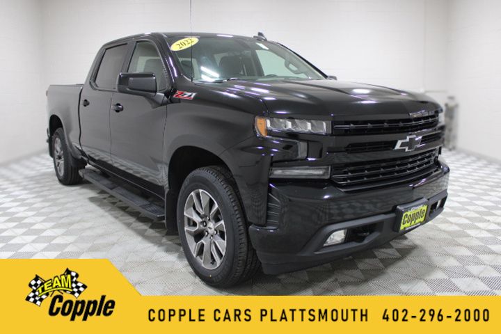 Black 2022 Chevrolet Silverado 1500 RST Crew Cab 4WD Pickup Truck Four-Wheel Drive 8-Speed Automatic