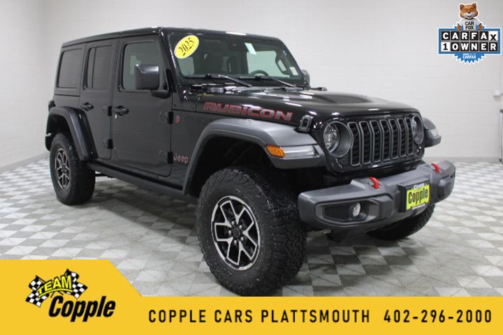 Black 2025 Jeep Wrangler Rubicon 4-Door 4WD SUV / Crossover Four-Wheel Drive 8-Speed Automatic