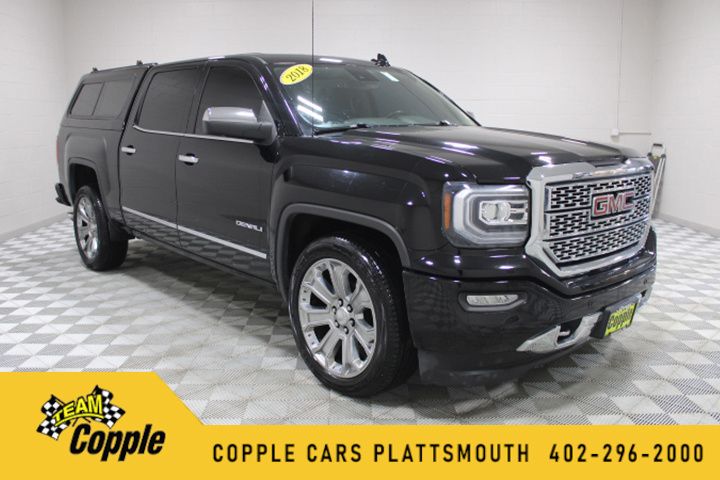 Onyx Black 2018 GMC Sierra 1500 Denali Crew Cab 4WD Pickup Truck Four-Wheel Drive 8-Speed Automatic Overdrive