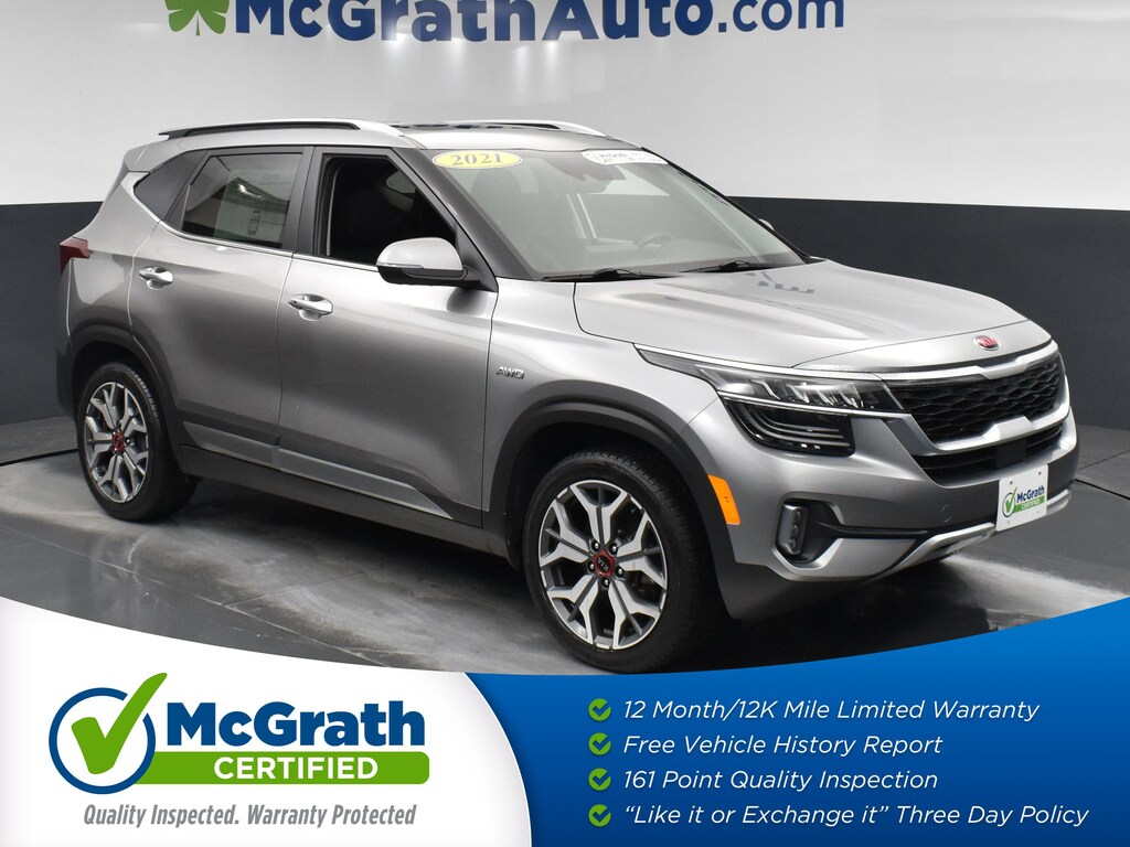 Used 2021 Kia Seltos For Sale at McGrath Auto VIN KNDETCA26M7048808