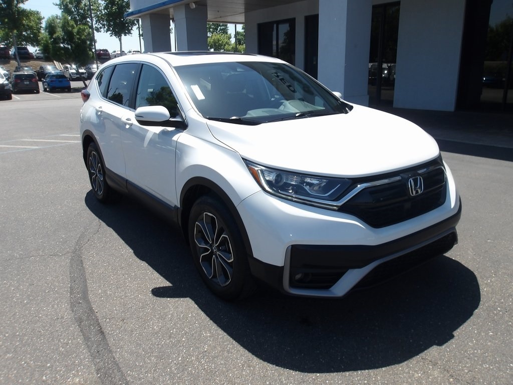 Used 2021 Honda CR-V EX-L with VIN 5J6RW1H84MA010398 for sale in Red Bluff, CA