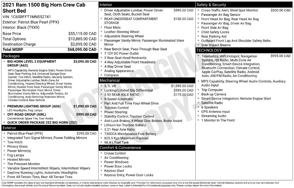 Used 2021 Ram 1500 Big Horn/Lone Star Truck