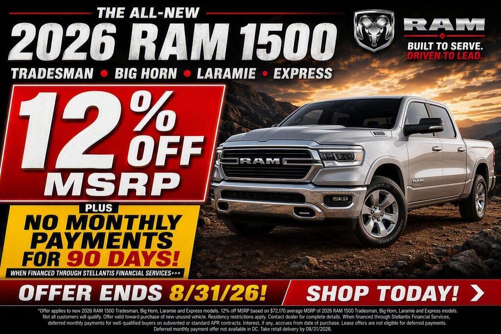 New 2026 Ram 1500 BIG HORN CREW CAB 4X4 5'7 BOX Pickup