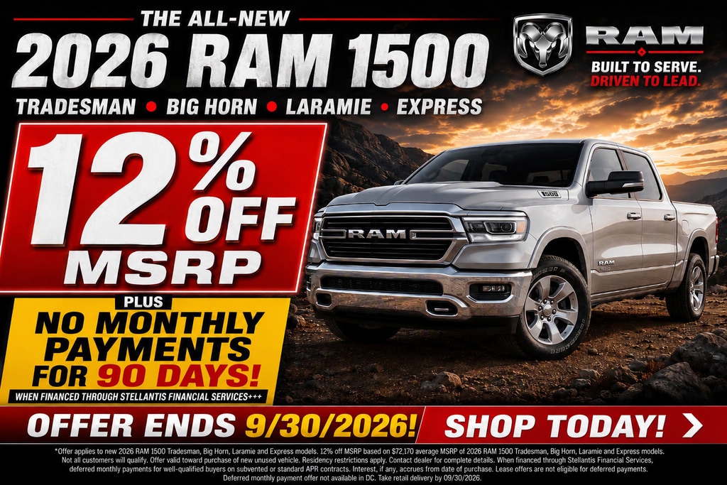 New 2026 Ram 1500 BIG HORN CREW CAB 4X4 5'7 BOX Pickup