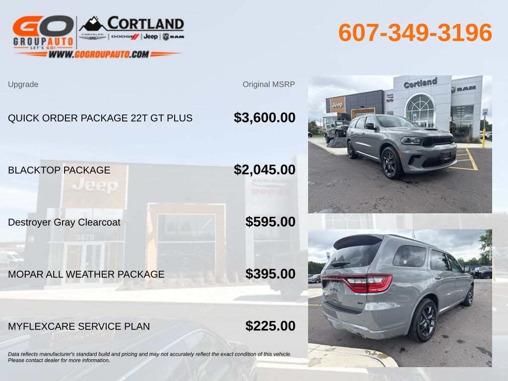 New 2026 Dodge Durango GT PLUS AWD HEMI V8 Sport Utility