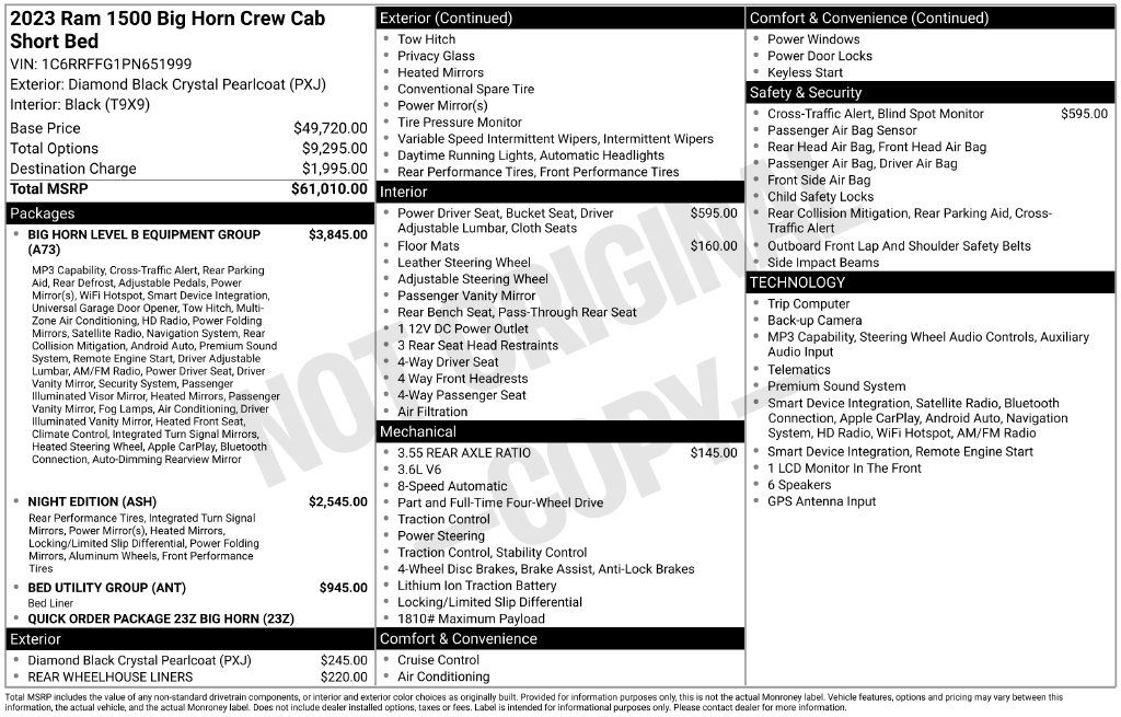 Used 2023 Ram 1500 Big Horn/Lone Star Truck