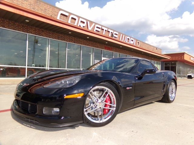 Black 2008 Chevrolet Corvette Coupe Rear-Wheel Drive 6-Speed Manual