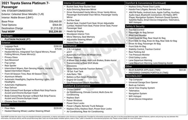 2021 Toyota Sienna Platinum - Photo 31