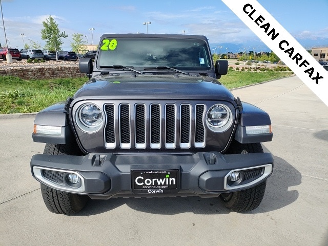 Used 2020 Jeep Wrangler Unlimited Sahara with VIN 1C4HJXENXLW310137 for sale in Colorado Springs, CO