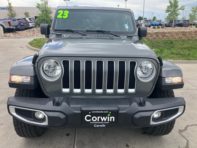 Used 2023 Jeep Wrangler 4-Door Sahara with VIN 1C4HJXEN6PW702182 for sale in Colorado Springs, CO