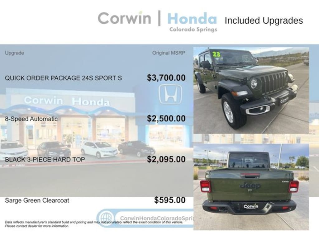 Used 2023 Jeep Gladiator Sport Truck