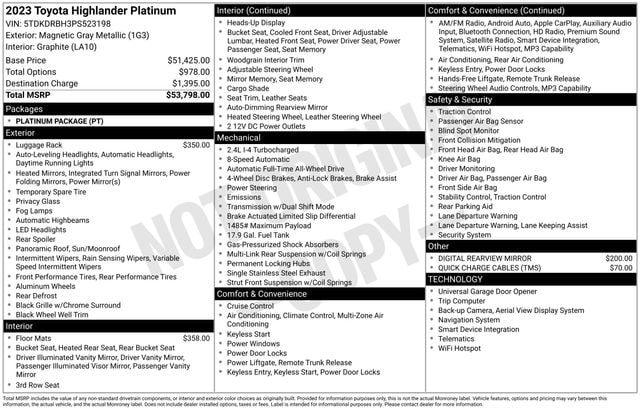 2023 Toyota Highlander Platinum - Photo 34