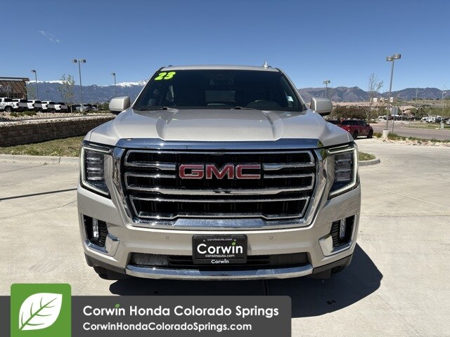 Used 2023 GMC Yukon SLT with VIN 1GKS2BKD8PR155937 for sale in Colorado Springs, CO