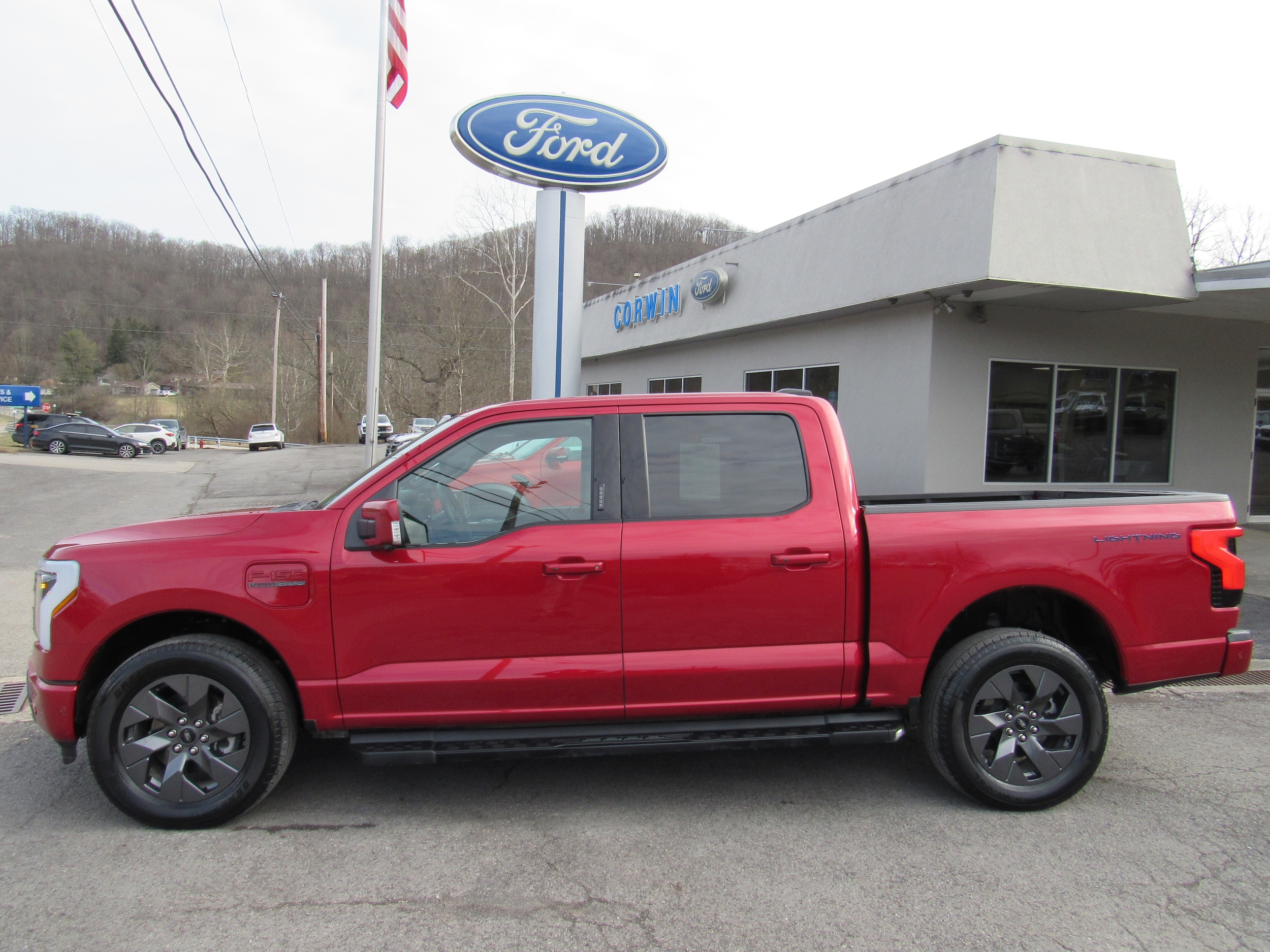Used 2022 Ford F-150 Lightning Lariat with VIN 1FT6W1EV1NWG02123 for sale in Mannington, WV