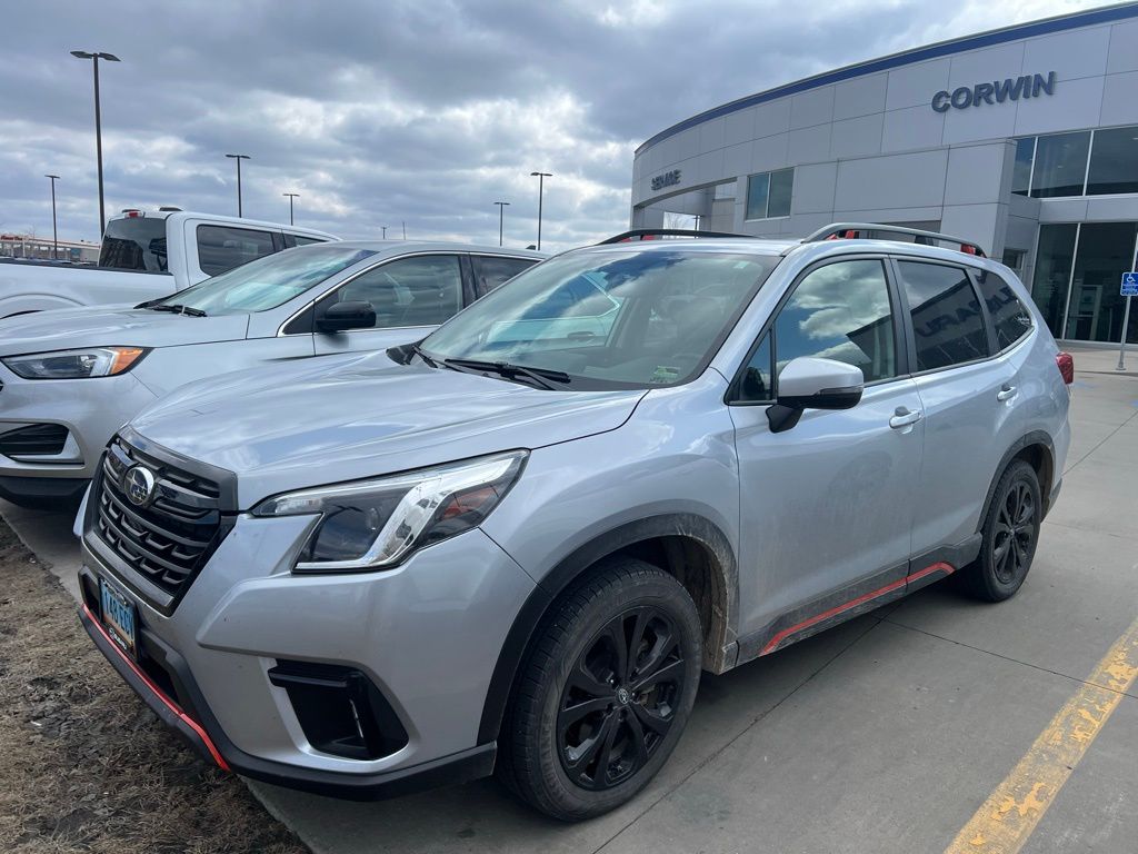 Used 2022 Subaru Forester Sport with VIN JF2SKAJC1NH487396 for sale in Moorhead, Minnesota