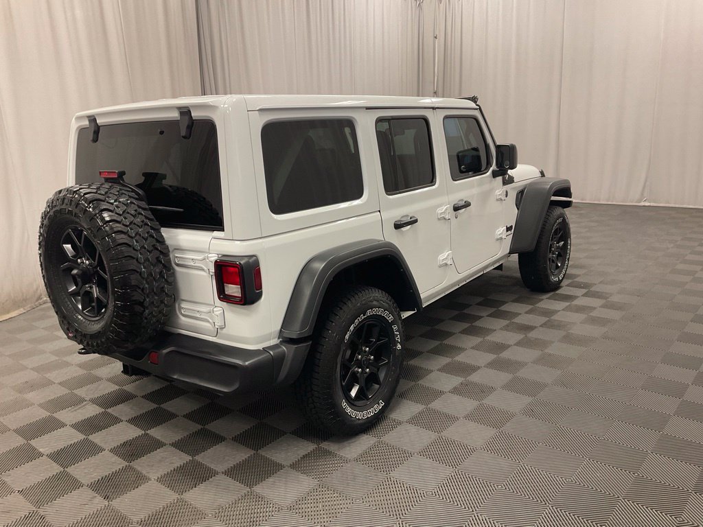 Used 2025 Jeep Wrangler 4-Door Willys with VIN 1C4PJXDN5SW565497 for sale in Moorhead, Minnesota