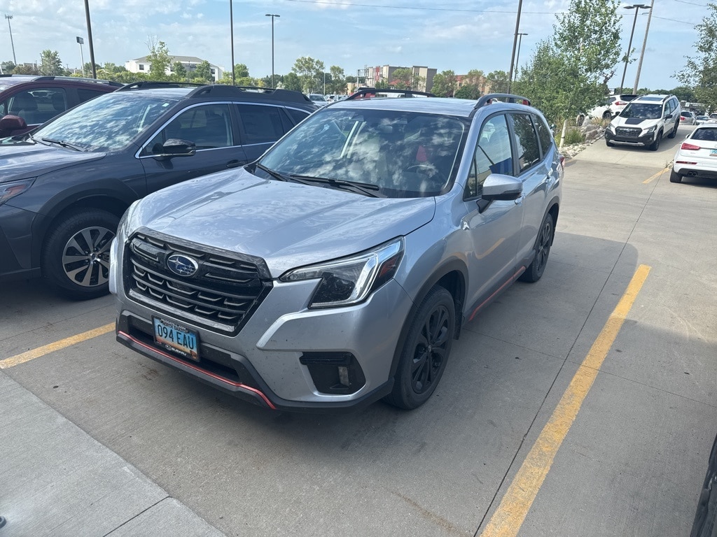 Used 2023 Subaru Forester Sport with VIN JF2SKAJC9PH464290 for sale in Moorhead, Minnesota