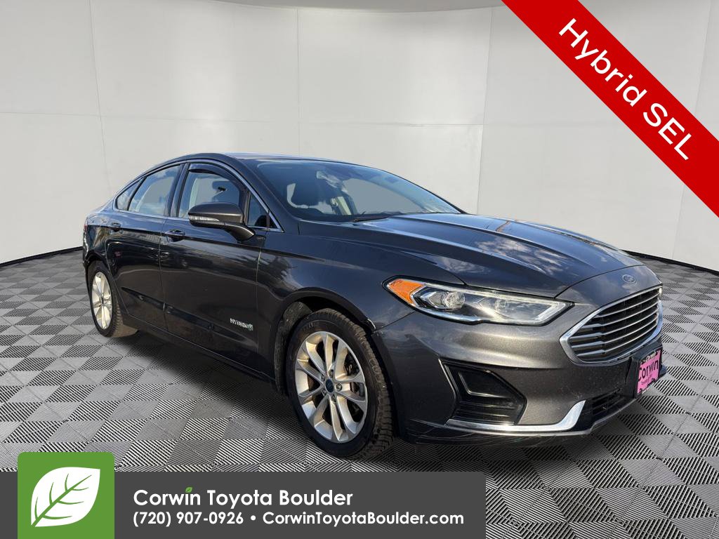 Used 2019 Ford Fusion Hybrid SEL with VIN 3FA6P0MU0KR158298 for sale in Boulder, CO