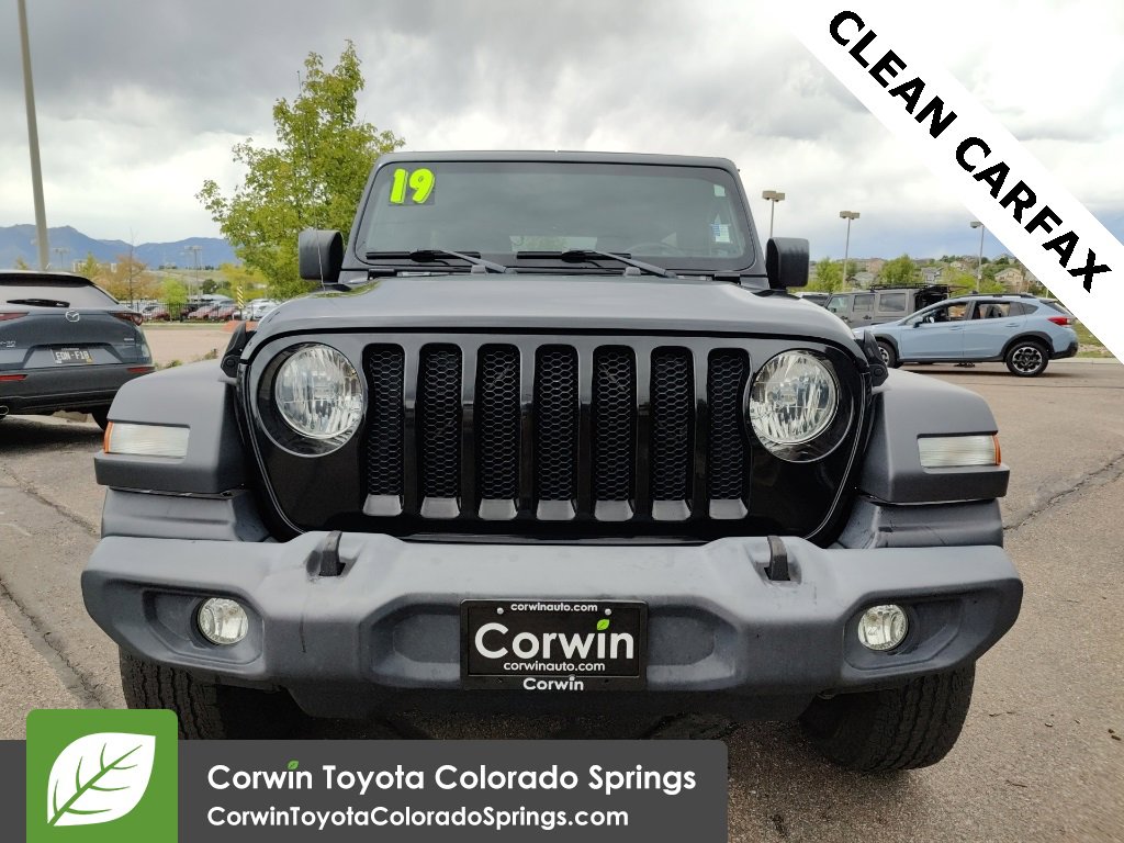Used 2019 Jeep Wrangler Unlimited Sport S with VIN 1C4HJXDN5KW634693 for sale in Colorado Springs, CO