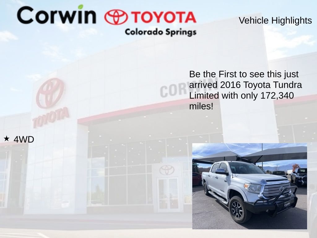 Used 2016 Toyota Tundra Limited 5.7L V8 w/FFV Truck CrewMax