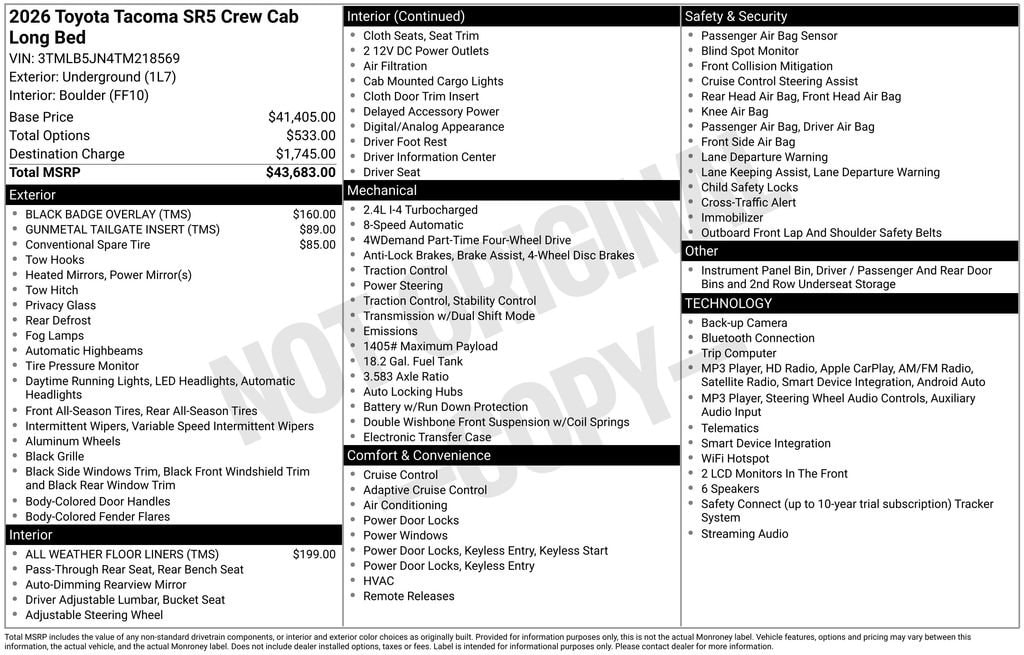 2026 Toyota Tacoma SR5 - Photo 36