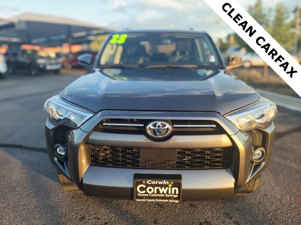 Used 2023 Toyota 4Runner SR5 with VIN JTEMU5JR0P6143548 for sale in Colorado Springs, CO