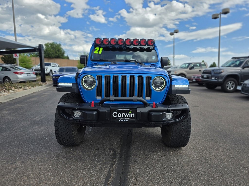 Used 2021 Jeep Wrangler Unlimited Rubicon with VIN 1C4HJXFG8MW730268 for sale in Colorado Springs, CO