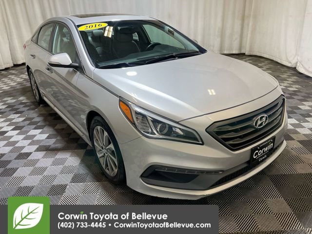 Used 2016 Hyundai Sonata Sport with VIN 5NPE34AF7GH409763 for sale in Bellevue, NE