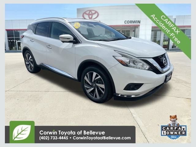 Used 2017 Nissan Murano Platinum with VIN 5N1AZ2MHXHN193564 for sale in Bellevue, NE