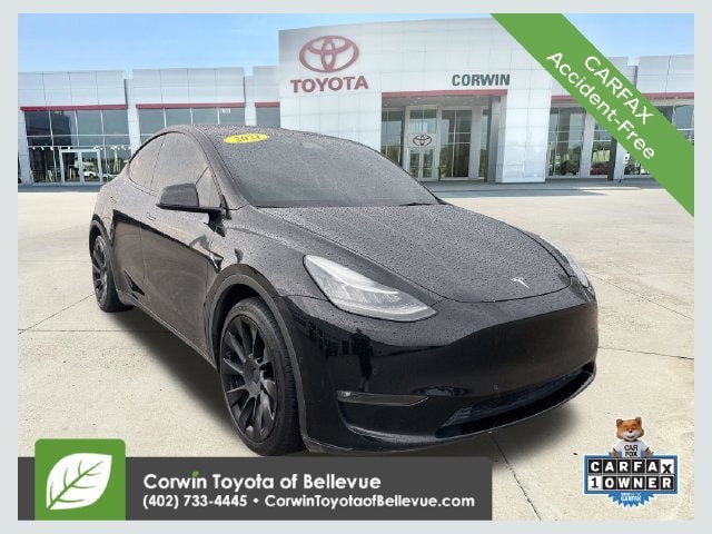 Used 2021 Tesla Model Y Long Range with VIN 5YJYGDEE5MF207632 for sale in Bellevue, NE