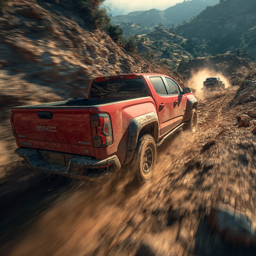 jolth_A_photorealistic_dynamic_shot_of_a_red_GMC_Canyon_AT4X__d965a917-3b16-4741-87e6-914694f8bb47_1.png