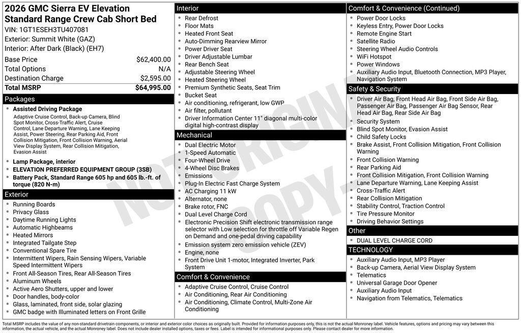 2026 GMC Sierra EV Elevation - Photo 4