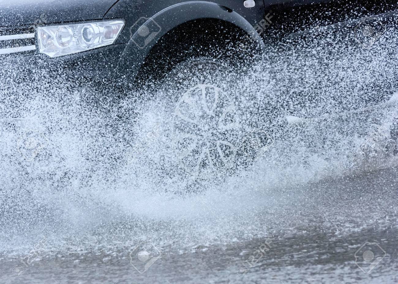 Hydroplanning in a Car
