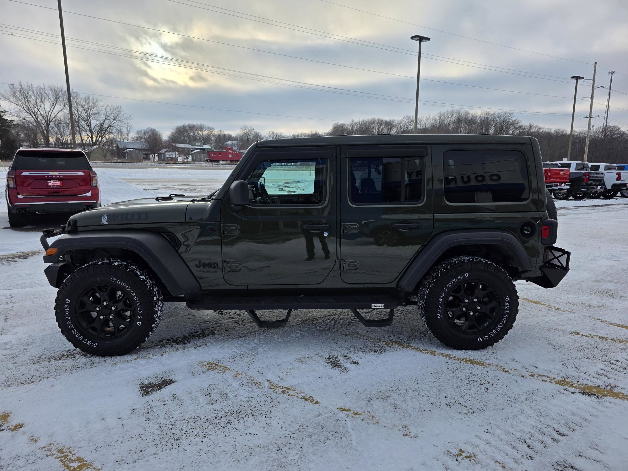 Used 2021 Jeep Wrangler Unlimited Willys with VIN 1C4HJXDN7MW836017 for sale in Annandale, Minnesota