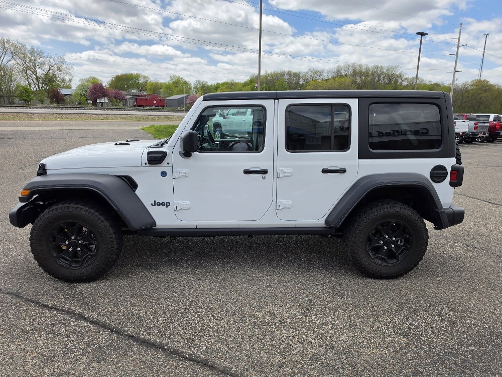 Used 2023 Jeep Wrangler 4xe Willys 4XE with VIN 1C4JJXN65PW605128 for sale in Annandale, Minnesota
