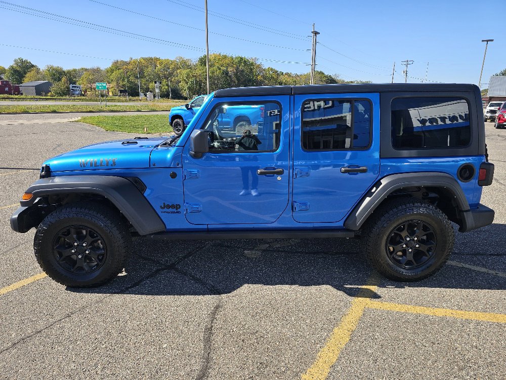 Used 2021 Jeep Wrangler Unlimited Willys with VIN 1C4HJXDNXMW683326 for sale in Annandale, Minnesota
