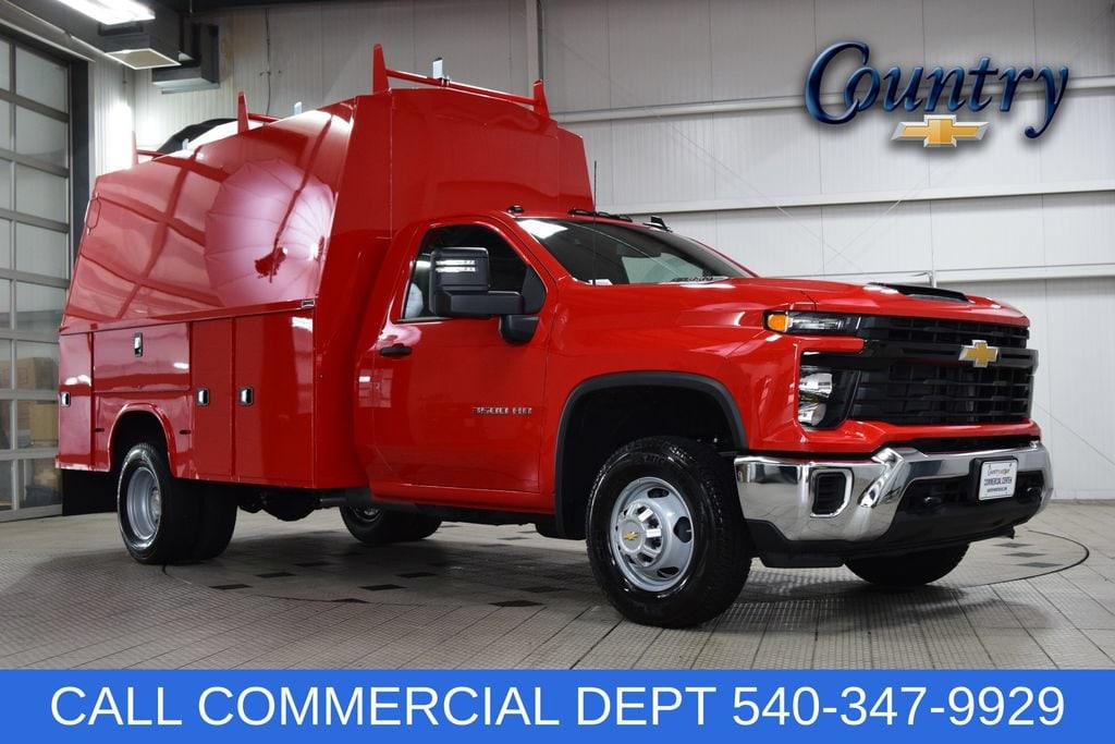 Red Hot 2026 Chevrolet Silverado 3500HD Chassis Pickup Truck Four-Wheel Drive Automatic