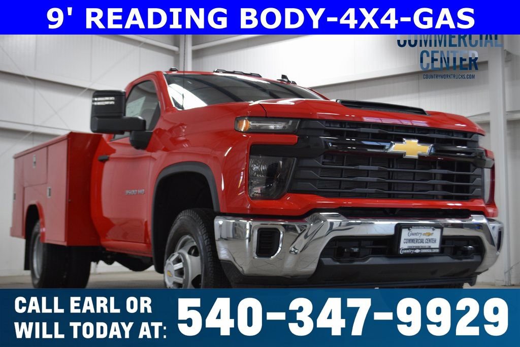 Red Hot 2025 Chevrolet Silverado 3500HD Chassis Pickup Truck Four-Wheel Drive Automatic
