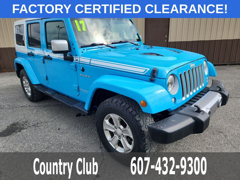 Used 2017 Jeep Wrangler Unlimited Chief with VIN 1C4BJWEG0HL690888 for sale in Oneonta, NY