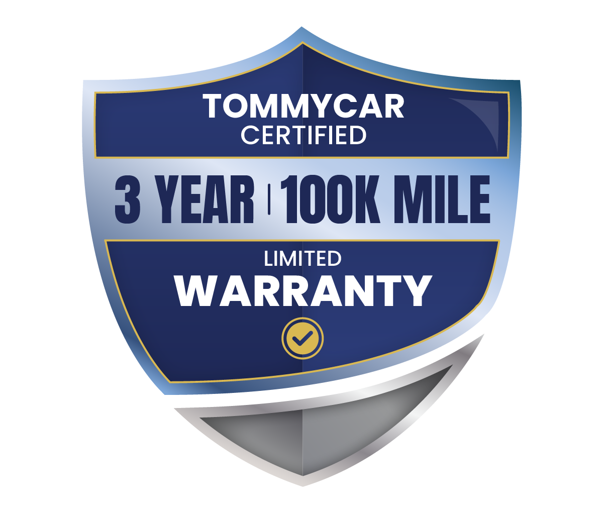 Tommycar Certified 3 Year 100K Mile Limited Warranty Logo