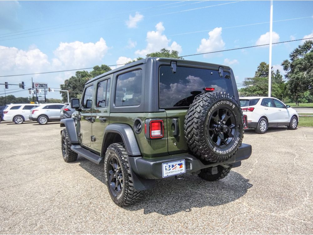 Used 2021 Jeep Wrangler Unlimited Willys Sport with VIN 1C4HJXDN3MW636493 for sale in Breaux Bridge, LA