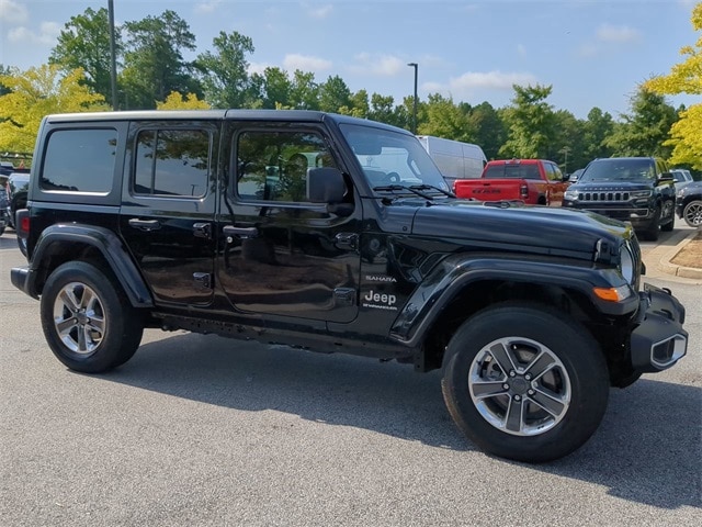 Certified 2023 Jeep Wrangler 4-Door Sahara with VIN 1C4HJXEN0PW595534 for sale in Lithonia, GA