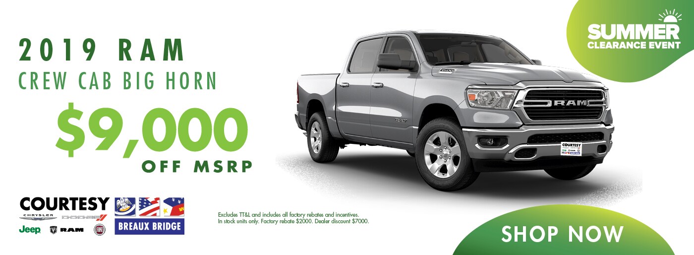 Courtesy Chrysler Dodge Jeep RAM FIAT Breaux Bridge, LA New & Used Car & Truck Dealership