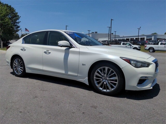 Certified 2018 INFINITI Q50 LUXE with VIN JN1EV7AP3JM360033 for sale in Conyers, GA