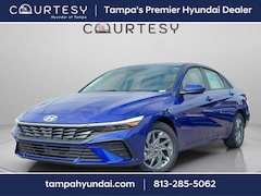 2026 Hyundai Elantra Hybrid Blue Sedan