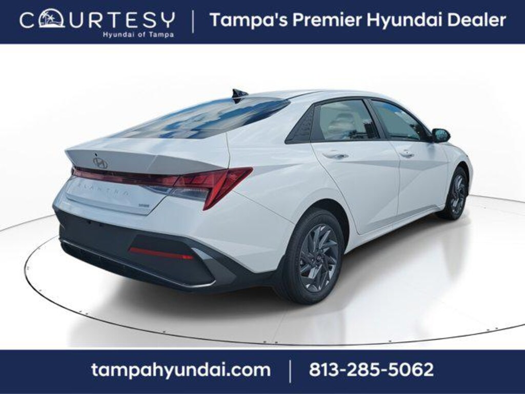 New 2025 Hyundai Elantra Hybrid Blue Sedan