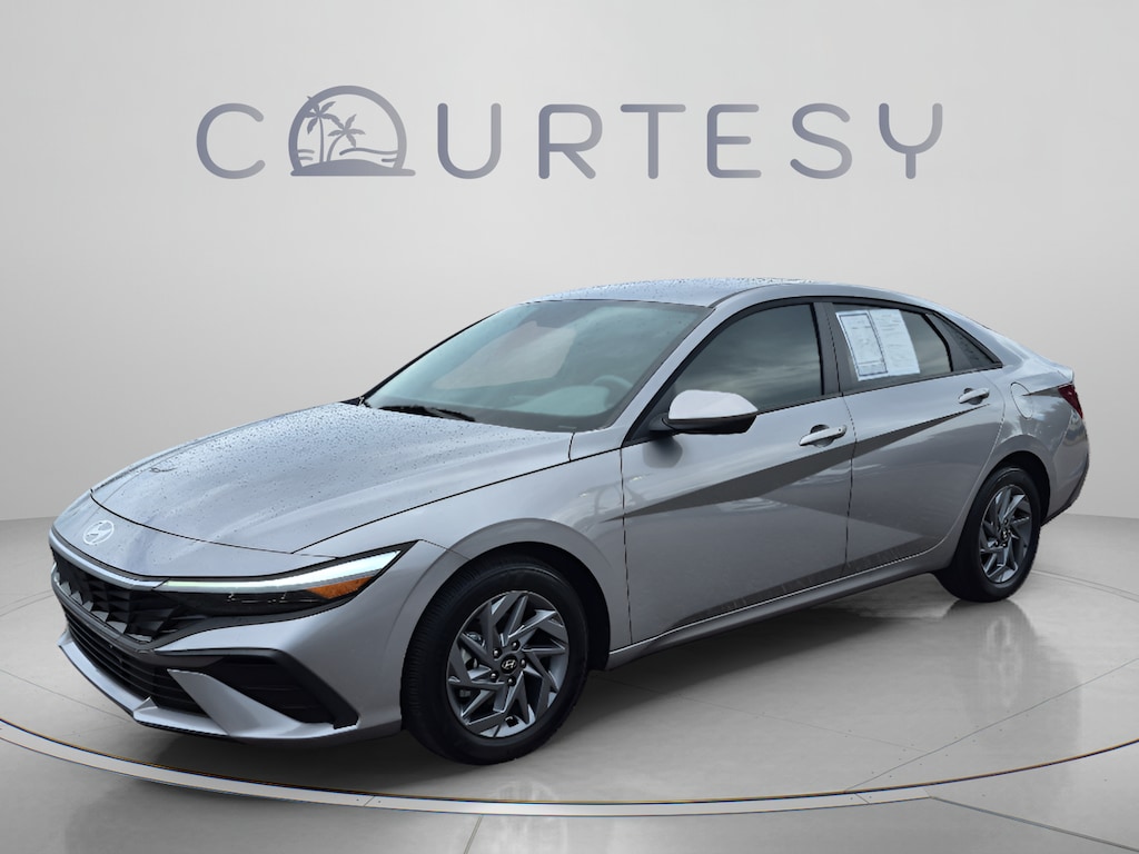 Certified 2025 Hyundai Elantra Hybrid Blue Sedan