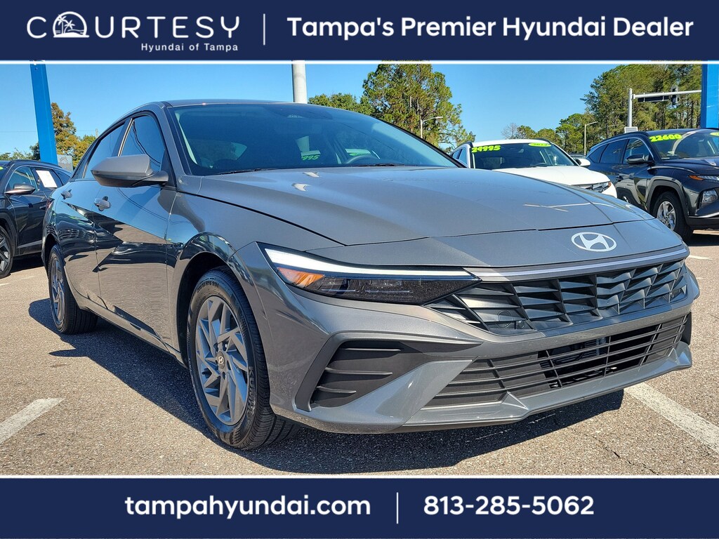 Certified 2025 Hyundai Elantra Hybrid Blue Sedan