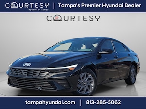 2025 Hyundai Elantra Hybrid Blue Sedan